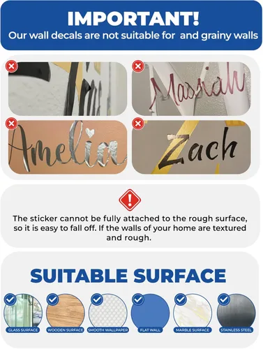Miniatura 7 de Calcomanía de pared de vinilo con nombre personalizado de animales de la selva, decoración de pared para bebé, niño y niña, calcomanías I