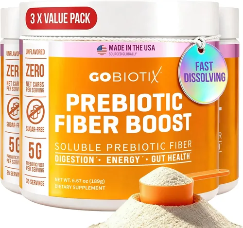 Miniatura 10 de Suplemento de fibra prebiótica: Ayuda a la salud intestinal y la regularidad digestiva, Suplemento de fibra en polvo soluble para mujeres y hombres