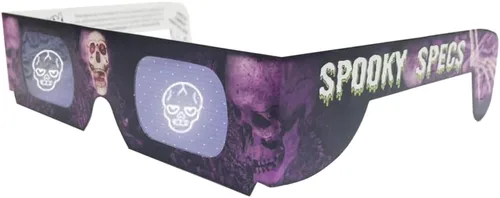 Miniatura 2 de 3 gafas de Halloween – Lentes holográficas de murciélago, calabaza y calavera en marcos de papel – Ojos festivos – Gafas holográficas 3D