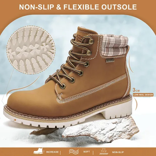 Miniatura 4 de Kkyc Botas de senderismo para mujer antideslizantes botas casuales.