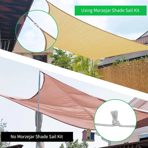 Miniatura 6 de Kit de accesorios para toldo – Kit de instalación de toldos de acero inoxidable 304 de 6 pulgadas para instalar toldos rectangulares y triangulares