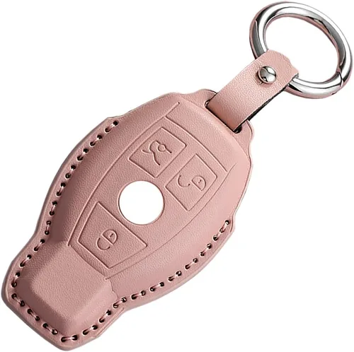 Miniatura 13 de para Mercedes-Benz Funda para llavero, Funda para llavero Mercedes C E M S CLS CLK GLK GLC G AMG Accesorios para llavero de cuero Funda protectora