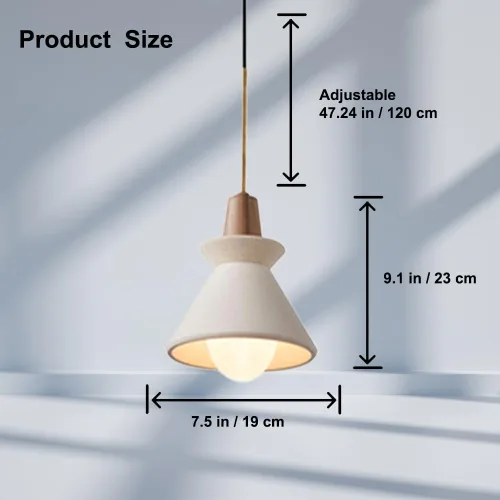 Miniatura 7 de Luces colgantes de hormigón de 7.5 pulgadas, para isla de cocina, pantalla de piña, lámpara industrial, lámpara colgante de cemento nórdico