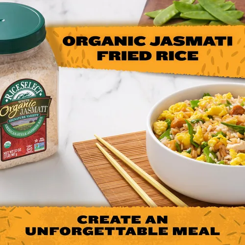 Miniatura 4 de RiceSelect Arroz Jasmati Blanco Orgánico para Recetas Inspiradas en la Comida Asiática, Arroz Premium Jazmín de Grano Largo Sin OMG y Sin Gluten