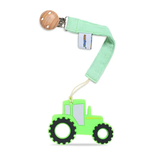 Miniatura 9 de Juguete mordedor de silicona de grado alimenticio para bebés con soporte para chupete, juguetes de alivio del dolor de dentición para niños y niñas