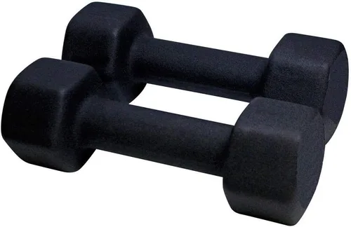 Miniatura 2 de Mancuerna de neopreno para entrenamiento de fuerza, tonificación muscular y rehabilitación, agarre antideslizante, diseño que no se rueda, 12 libras