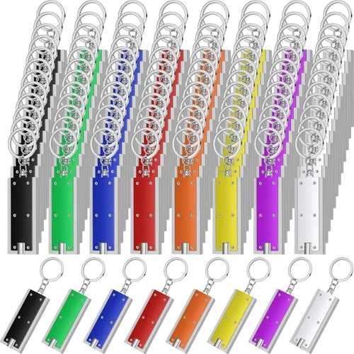 Miniatura 9 de Hicarer 64 Piezas Linternas Llavero a Granel Mini Potentes Luces LED de Llavero Linterna Portátil para Emergencia Camping Equipo al Aire Libre