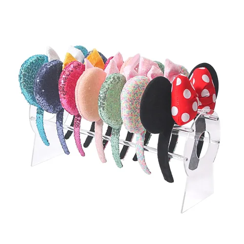 Organizador de diademas de acrílico Ausalivan, soporte de exhibición y almacenamiento de diademas, soporte para orejas de Disney Mickey y Minnie,