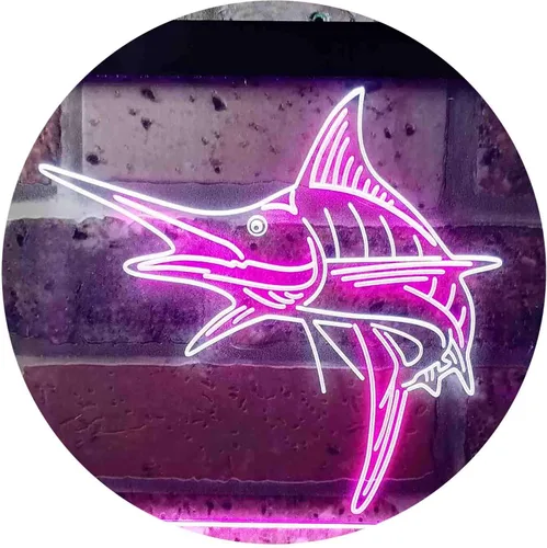 Miniatura 13 de ADVPRO Marlin Fish Room Man Cave Dual Color LED Neon Sign Blue & Red 12 x 8 Inches st6s32-i3723-br