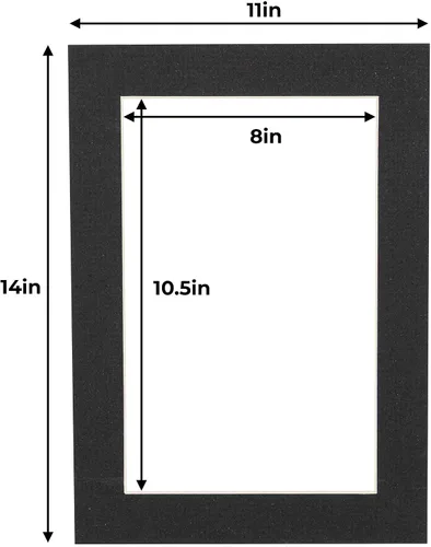 Miniatura 95 de 8.5x11 Mat for 11x14 Frame - Precut Mat Board Acid-Free Brown 8.5x11 Photo Matte Made to Fit a 11x14 Picture Frame, Premium Matboard for Family