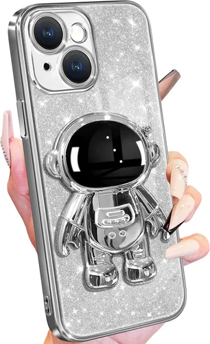 Miniatura 34 de Buleens Funda para iPhone 13 Pro Astronauta, Fundas Transparentes para iPhone 13 Pro con Papel Brillante y Soporte de Astronauta, Mujeres Niñas Rosa