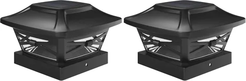 Miniatura 16 de Davinci Lighting Renaissance Luces Solares para Tapas de Postes Exteriores - Incluye Bases para Postes 4x4 5x5 6x6 - Luz LED Brillante - Blanco