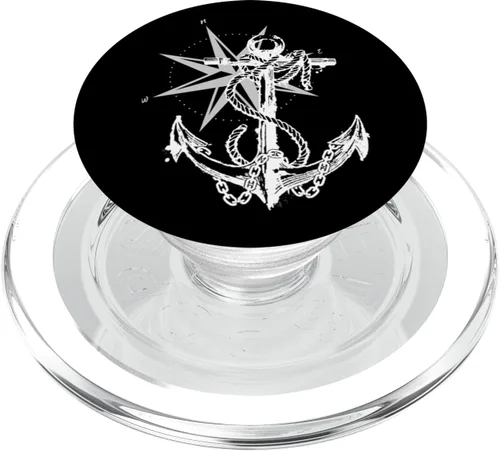 Miniatura 7 de Diseño de brújula Anker náutico marítimo PopSockets PopGrip intercambiables