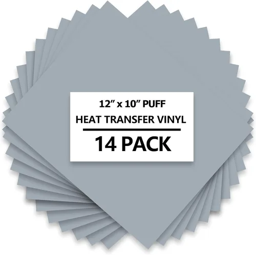 Miniatura 13 de HTVVETUR Rollos de transferencia de calor 3D Puff HTV - Vinilo HTV de 12 pulgadas x 9 pies para camisas, vinilo para planchar para Cameo - Fácil