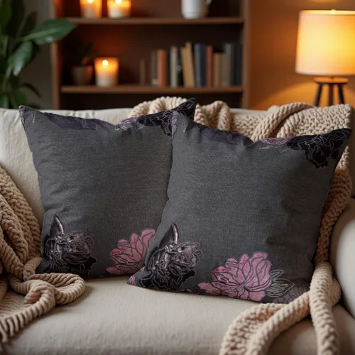 Miniatura 3 de Decozen Funda de almohada bordada para decoración del hogar para sala de estar, dormitorio, automóvil, oficina, estudio, fundas de almohada