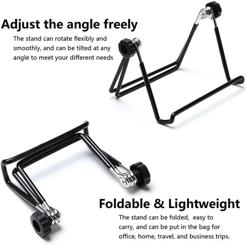 Miniatura 3 de VOVIGGOL Soporte ajustable para tableta, soporte plegable antideslizante para tabletas de 9 a 12.9 pulgadas, iPad, Samsung y Kindle Fire, soportes