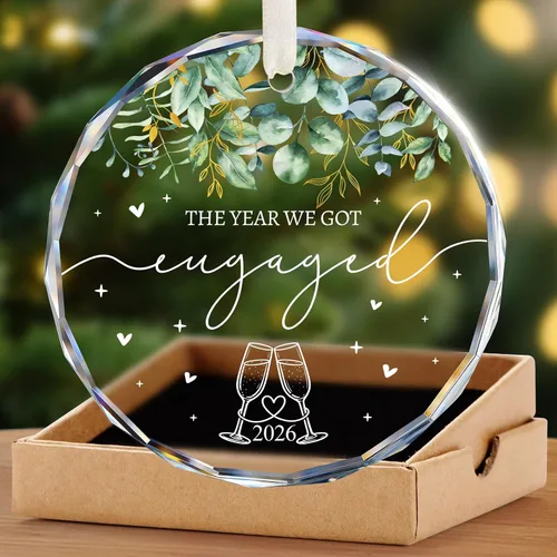 Miniatura 12 de Adorno personalizado para casados de primera Navidad 2026, regalos de compromiso para parejas, adorno de boda personalizado para recién casados
