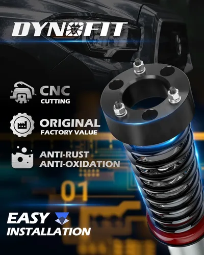 Miniatura 2 de Dynofit - Kit de nivelación con elevación de chasis delantero de 3 pulgadas para Ford F150 2WD 4WD 2004-2023 y Expedition 2003-2018, espaciadores