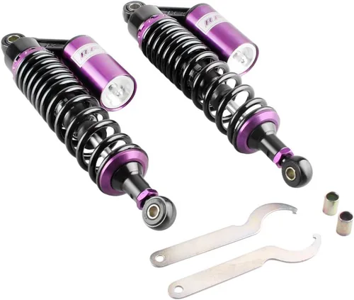 Miniatura 10 de Par de amortiguadores de aire para motocicleta de 340 mm, ajuste universal para la parte trasera, para HONDA, Suzuki, Yamaha, Kawasaki ATV Go Kart