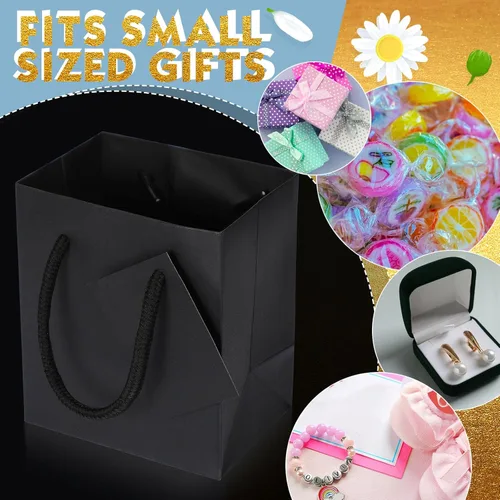 Miniatura 4 de Zhehao Paquete de 50 mini bolsas de regalo para el Día de la Madre a granel de 4 x 2.75 x 4.5 pulgadas, pequeñas bolsas de regalo de agradecimiento