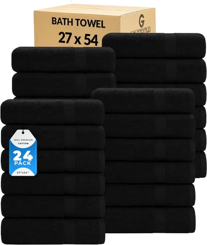 Miniatura 56 de GOLD TEXTILES Toalla 100% algodón, paquete de 12, 13 x 13 pulgadas, color blanco, ultra suave, altamente absorbente, de larga duración y de secado
