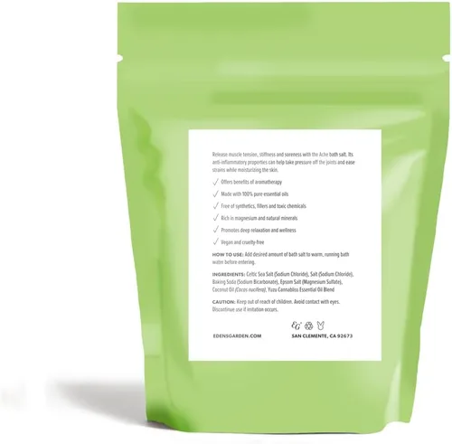 Miniatura 2 de Edens Garden Ache Bath Salt Soak – Mezcla Yuzu Cannabliss con aceites esenciales puros, Epsom, sal del mar muerto y magnesio – para hombres