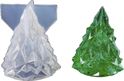 Miniatura 8 de Molde de silicona de cono facetado pirámide de resina epoxi 0.925x1.535 in para resina epoxi UV fabricación de joyas artesanías