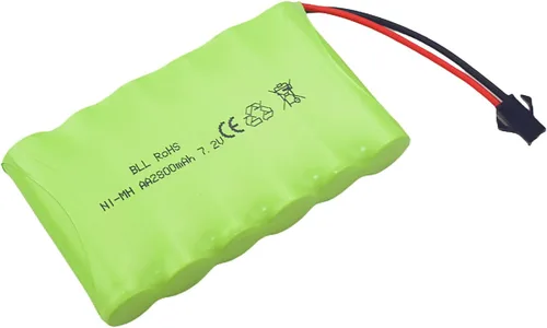 Miniatura 6 de 2 pilas recargables AA de 7.2 V 2800 mAh con enchufe SM-2P y 2 cables de carga USB para Huina 1550 550 Excavadora de control remoto, camión