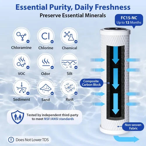 Miniatura 3 de iSpring CKC1-NC - Filtro de agua para encimera probado por SGS, sistema de filtración de agua potable para grifo, reduce la cloramina, los malos