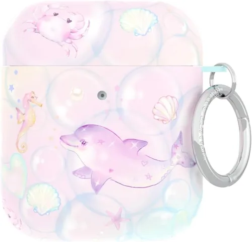 Miniatura 62 de Velvet Caviar Compatible with AirPods Case 2nd and 1st Generation - Cute Protective Hard Cover for Women - Blue Aquamarine Polka Dot