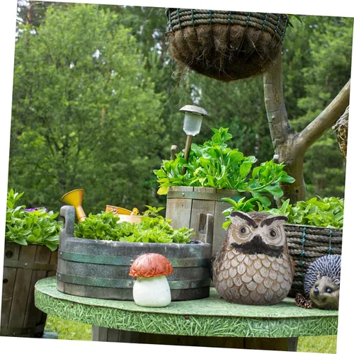 Miniatura 6 de Caja de almacenamiento para llaves de jardín, diseño de búho, para decoración de llaves de jardín, decoración moderna y creativa, para llaves