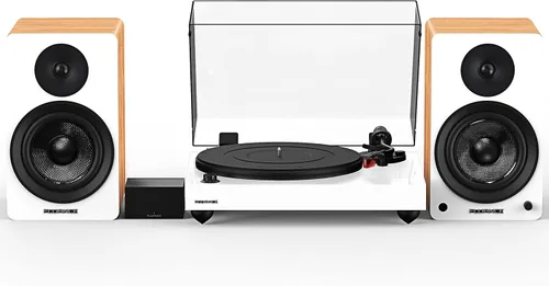 Miniatura 10 de Fluance Reference RT83 Tocadiscos de vinilo de alta fidelidad con preamplificador de fono PA10 y altavoces Ai61 de 6,5 pulgadas, cartucho rojo