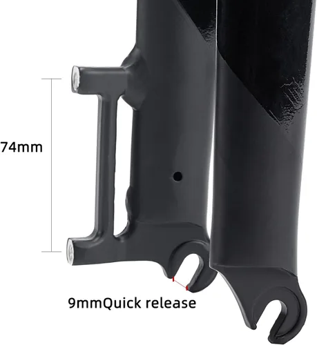 Miniatura 4 de BUCKLOS 26/27.5/29 "Mountain Bike Horquillas rígidas, 1-1/8" recto MTB freno de disco de horquilla rígida, aleación de aluminio superligera