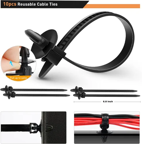 Miniatura 5 de GOOACC 380 piezas de plástico automotriz para automóvil, metal, remaches de nailon con removedor de sujetadores, panel de clip, surtido de clips