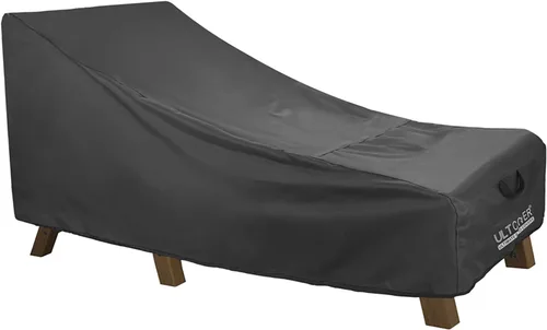 ULTCOVER Funda Impermeable para Tumbona de Patio de Servicio Pesado Fundas para Tumbonas de Exterior - 64L x 28A x 30Al pulgadas, Negro