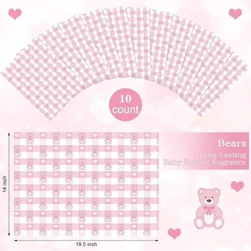 Miniatura 2 de Gersoniel 10 hojas de forros de cajones para aparadores, forros de cajones perfumados, papel perfumado no adhesivo para estantes fragantes del hogar