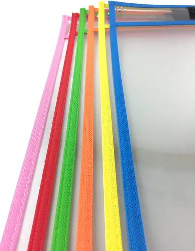 Miniatura 3 de Clipco Mangas de bolsillo de borrado en seco de colores surtidos (paquete de 6)