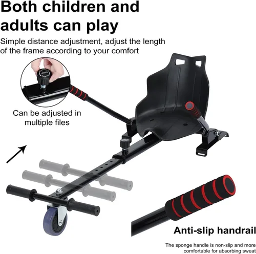 Miniatura 3 de Accesorio de asiento para aeropatinetas, accesorio para transformar aeropatineta Go Kart para niños y adultos, accesorio para scooter de equilibrio