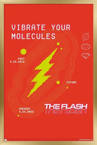 Miniatura 16 de Trends International Póster de pared de DC Comics Movie The Flash - Vibrate Your Molecules Versión enmarcada en blanco