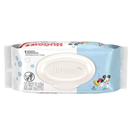 Huggies Simply Clean Toallitas para Bebé Sin Fragancia, 1 Paquete con Tapa Abatible (64 Toallitas en Total), el Empaque Puede Variar