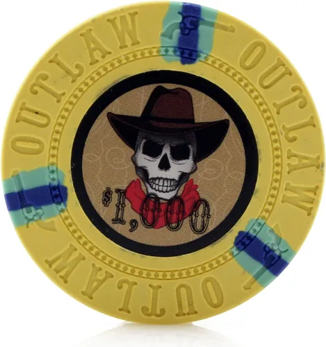 Miniatura 2 de Versa Games Fichas de póquer Outlaw Clay en 0.46 oz - Paquete de 50 (colores a elegir)