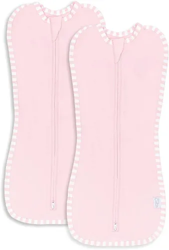 Miniatura 9 de Comfy Cubs Manta de envolver para bebé niña y niño, paquete de 2 Saco de dormir para recién nacido (S 0-3 meses, azul nómada, azul)