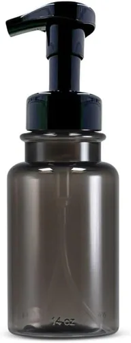 Miniatura 9 de Dispensador de jabón espumoso de 14 oz botella de plástico recargable para cocina, baño, oficina (2-ámbar/negro) wide opening, easy refills, for