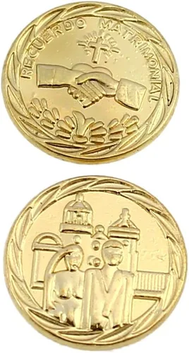 Miniatura 4 de Arras de Boda - Monedas de Boda - Caja en forma de corazón con cristales decorativos de diamantes de imitación 78 (dorado)