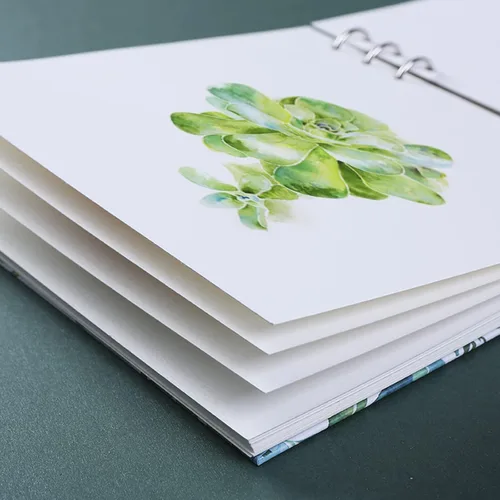 Miniatura 7 de Cuaderno de bocetos de acuarela – Cuaderno de bocetos de papel de acuarela prensa en frío 7.7 x 7.7 pulgadas, 20 hojas, papel pesado de 140