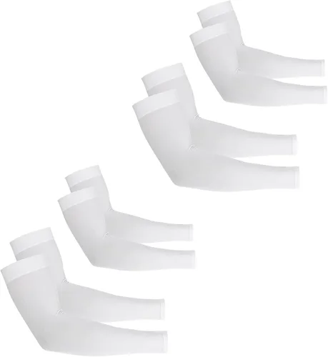 Ouligay 4 pares de mangas de enfriamiento con protección UV UPF 50, mangas para el sol, cubierta de tatuaje, mangas de compresión deportivas