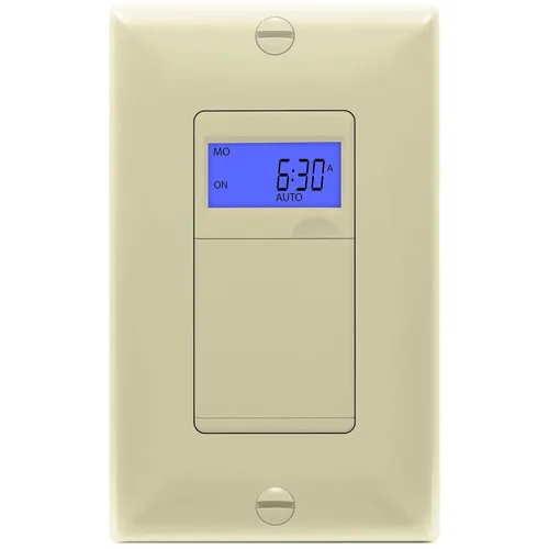 Miniatura 10 de ENERLITES Interruptor temporizador digital programable para luces, ventiladores, motores, 7 días 18 ajustes de temporizador de encendido/apagado, un
