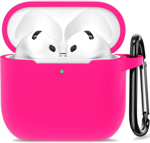 Miniatura 11 de Funda para AirPods 4, funda de silicona compatible con Apple AirPods de 4ª generación, color rojo