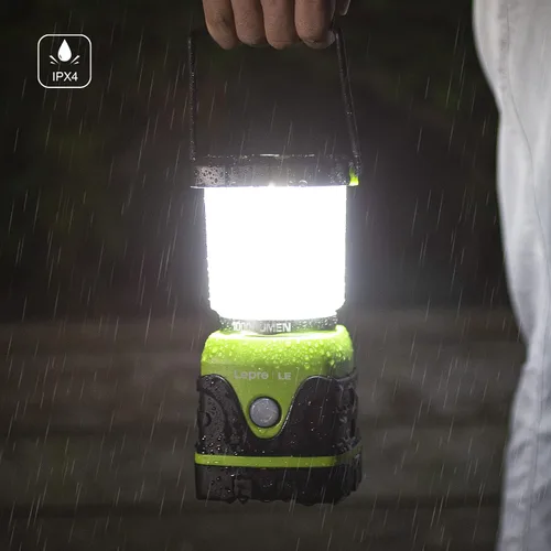 Miniatura 6 de LE Luz LED portátil de 1000 LM, atenuable, linterna para acampar de 4 modos, resistente al agua, lámpara que funciona a batería para el hogar