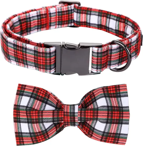 Miniatura 29 de Collar para perros - Rugby con flores Collar para mascotas con lazos para perros Corbatin para mascotas Collar para perros ajustable Collar